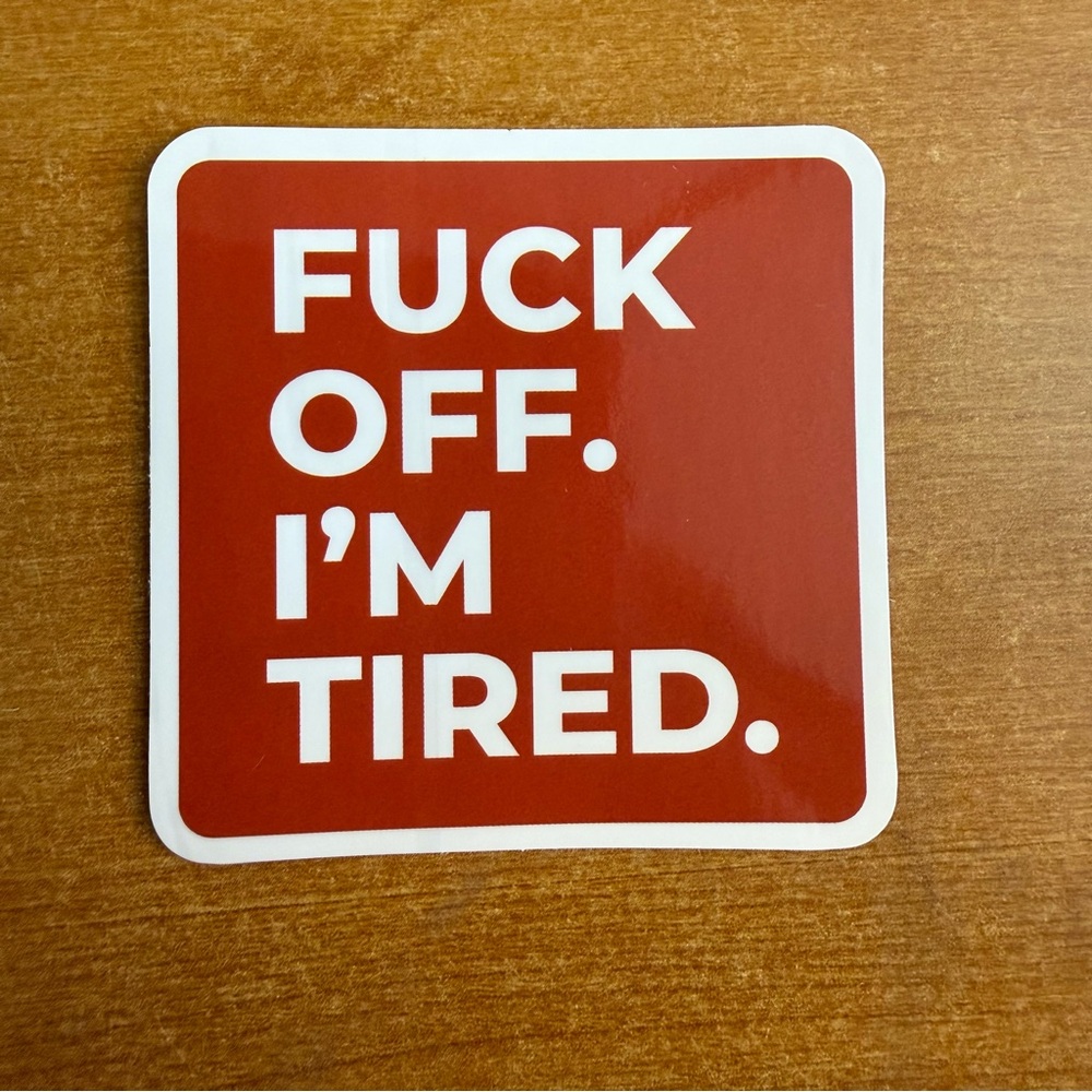 Bold Red Statement Sticker‎